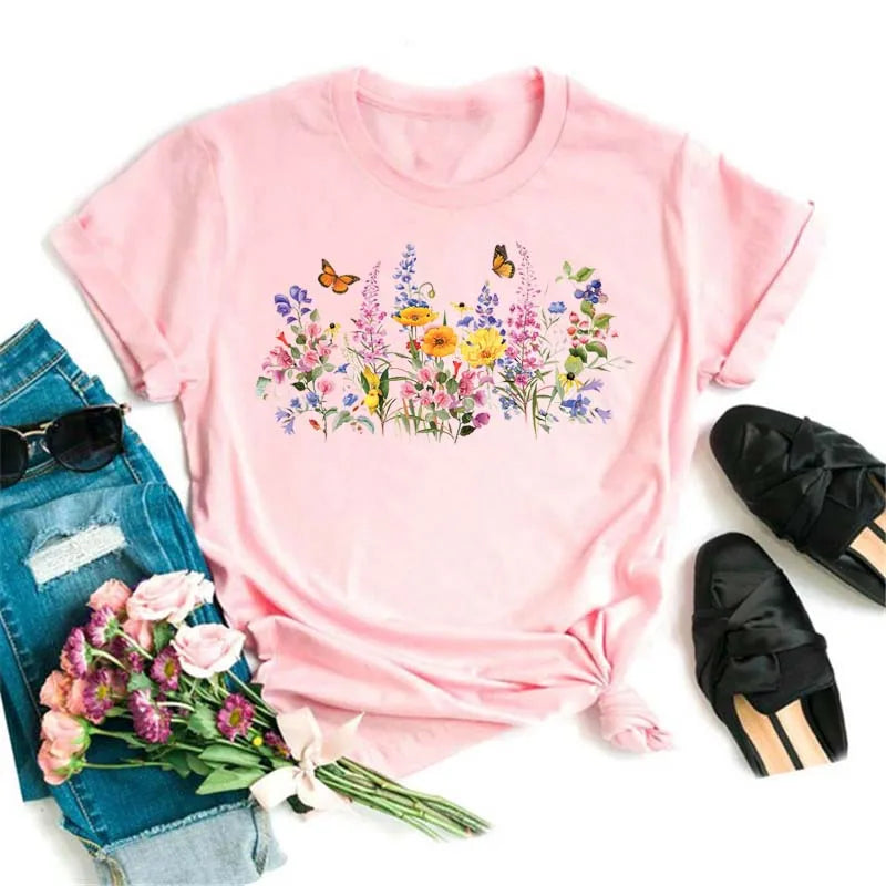 T-Shirt Femme Papillon – Élégance & Confort