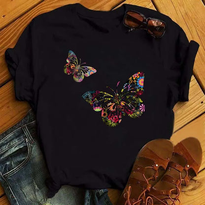 T-Shirt Femme Papillon – Élégance & Confort