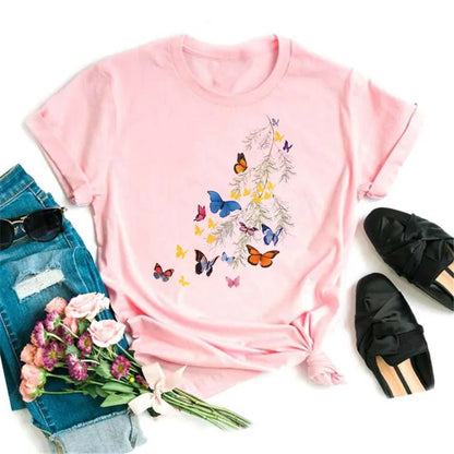 T-Shirt Femme Papillon – Élégance & Confort