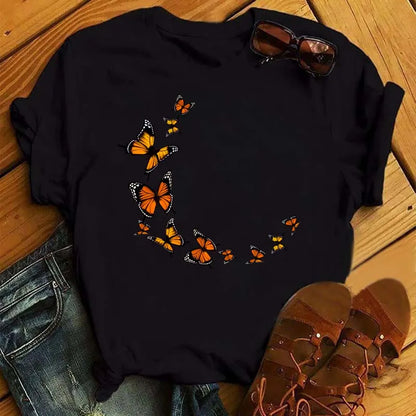T-Shirt Femme Papillon – Élégance & Confort