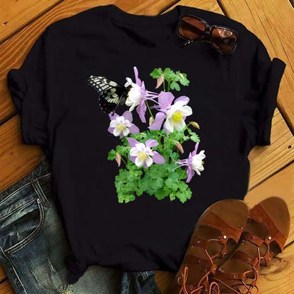 T-Shirt Femme Papillon – Élégance & Confort