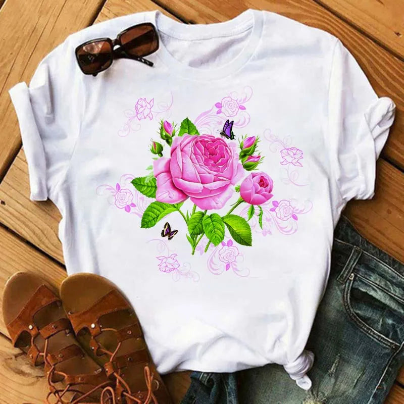 T-Shirt Femme Papillon – Élégance & Confort