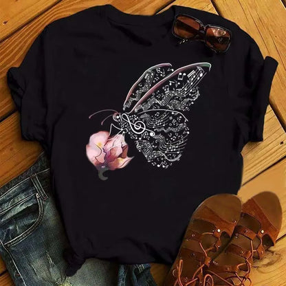 T-Shirt Femme Papillon – Élégance & Confort