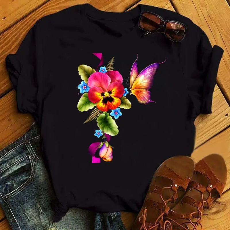T-Shirt Femme Papillon – Élégance & Confort