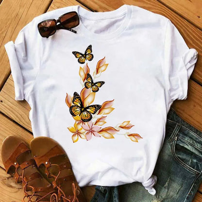 T-Shirt Femme Papillon – Élégance & Confort