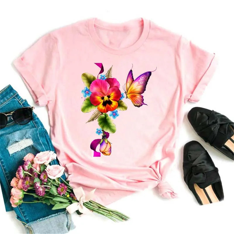 T-Shirt Femme Papillon – Élégance & Confort