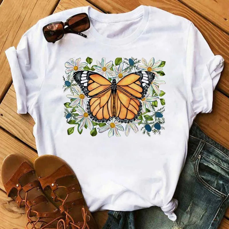 T-Shirt Femme Papillon – Élégance & Confort