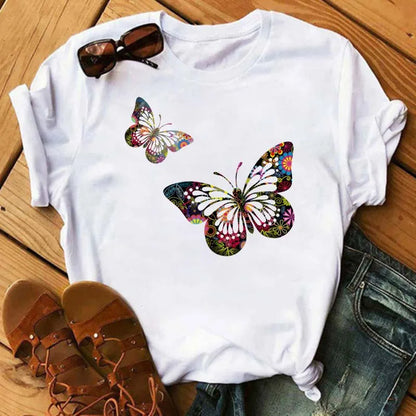 T-Shirt Femme Papillon – Élégance & Confort