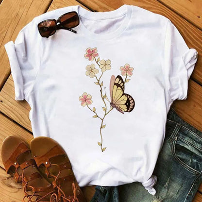 T-Shirt Femme Papillon – Élégance & Confort