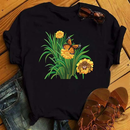 T-Shirt Femme Papillon – Élégance & Confort