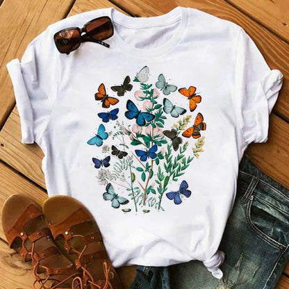 T-Shirt Femme Papillon – Élégance & Confort