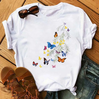 T-Shirt Femme Papillon – Élégance & Confort
