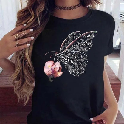 T-Shirt Femme Papillon – Élégance & Confort